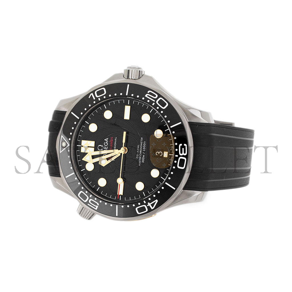 Om**a seamaster james bond steel black dial watch 210.22.42.20.01.004